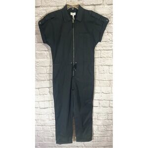 Pistola Jordan Fade to Black  Zip Front Jumpsuit Overalls Size Small NEW